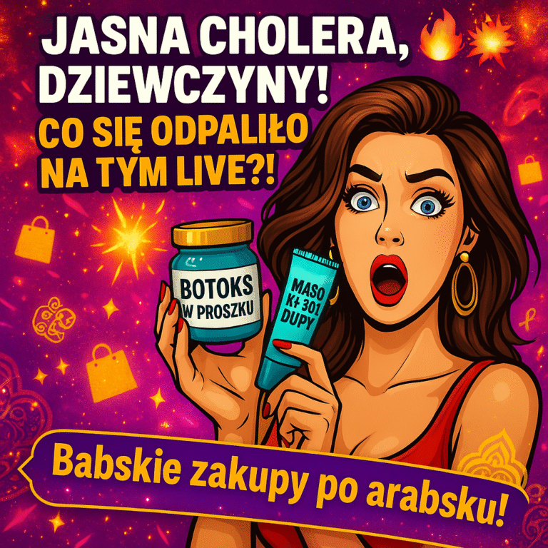Jasna Cholera, Dziewczyny! Co Się Odpaliło na Tym Live?! 🔥 BABSKIE ZAKUPY PO ARABSKU, Z BOTOKSEM W PROSZKU I… MAŚCIĄ NA BÓL DUPY?! 🤯